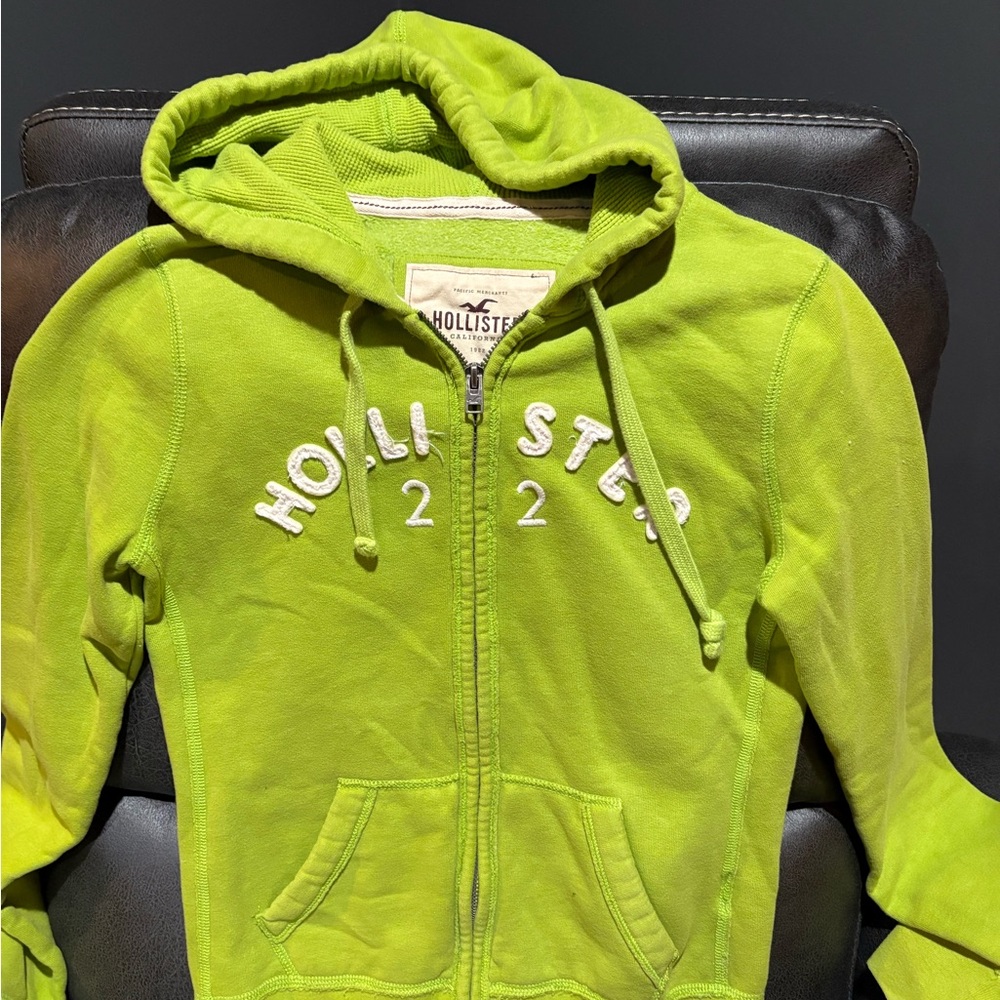 Hollister Lime Green Fleece Hoodie